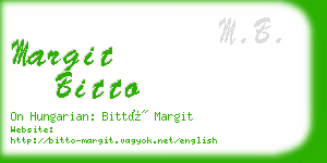 margit bitto business card